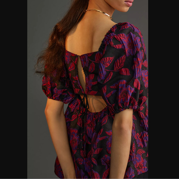 Sachin & Babi Floral Jacquard Blouse - NEW - Size 10 - Picture 3 of 6